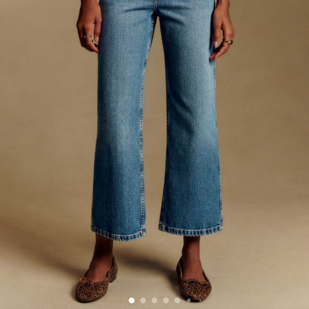 Sezane Le Crop Denim Blue - Size 6